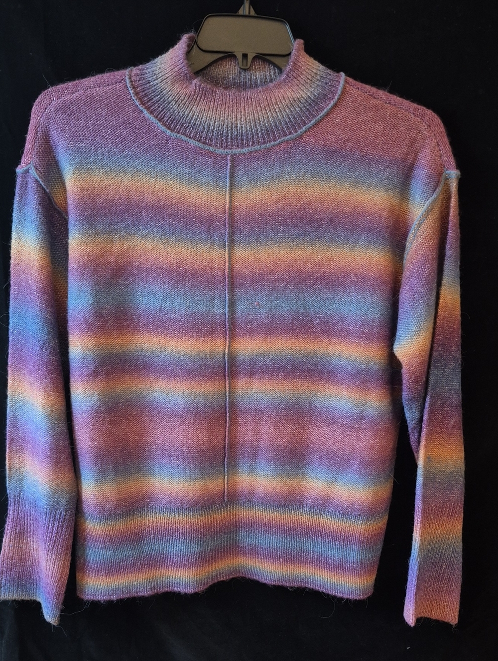 Beachlunchlounge “Twilight” Space Dye Mock-Neck Pullover Sweater – Size L/G